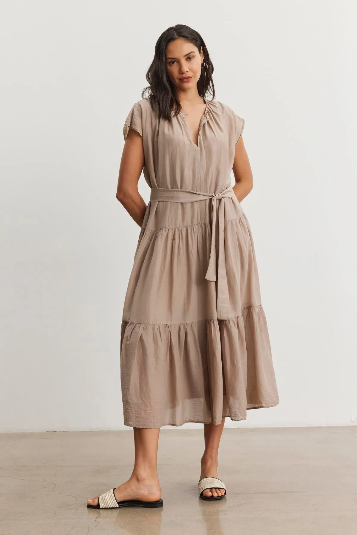 ADA SILK COTTON VOILE DRESS