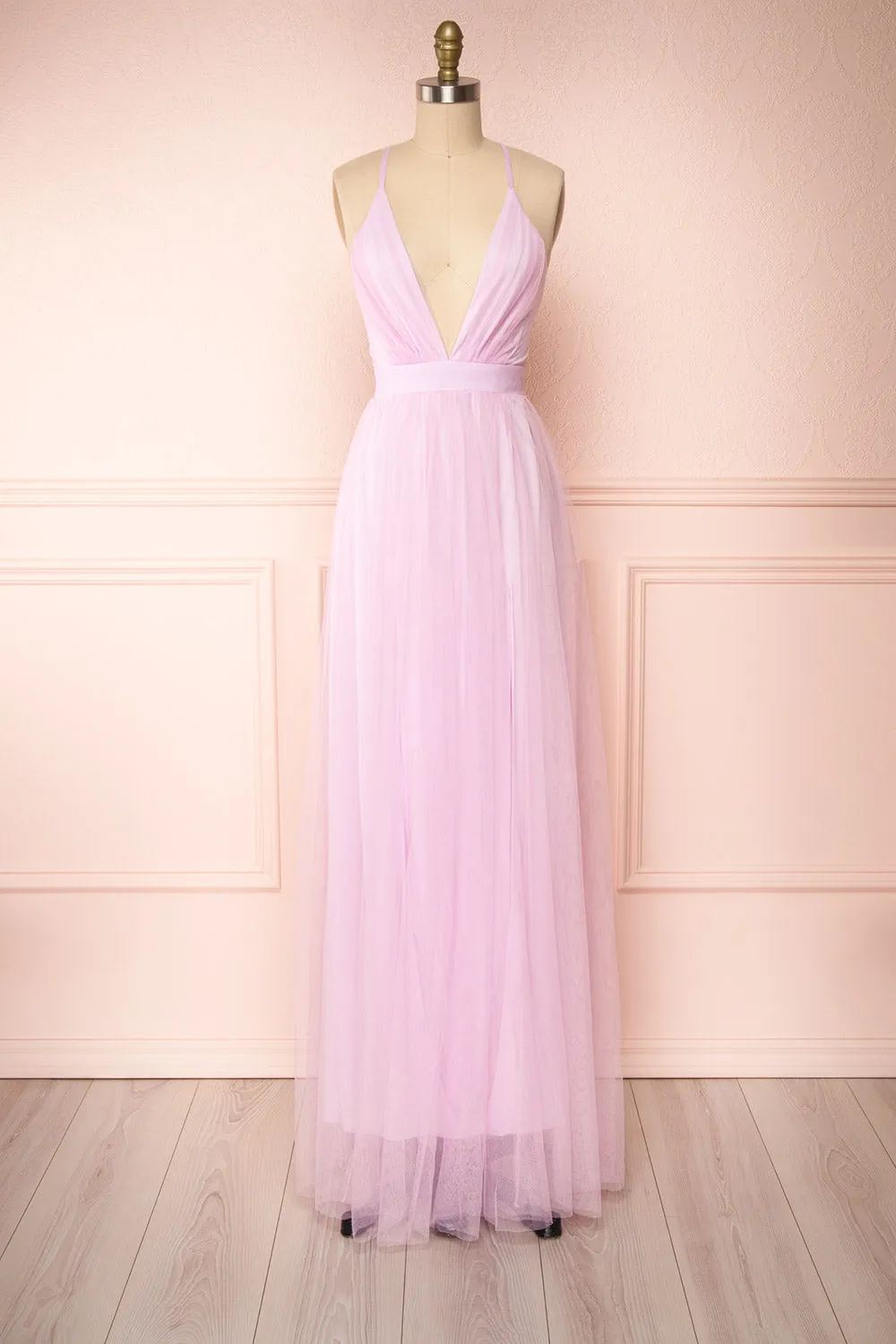 Aliki Lavender | Mesh Maxi Dress