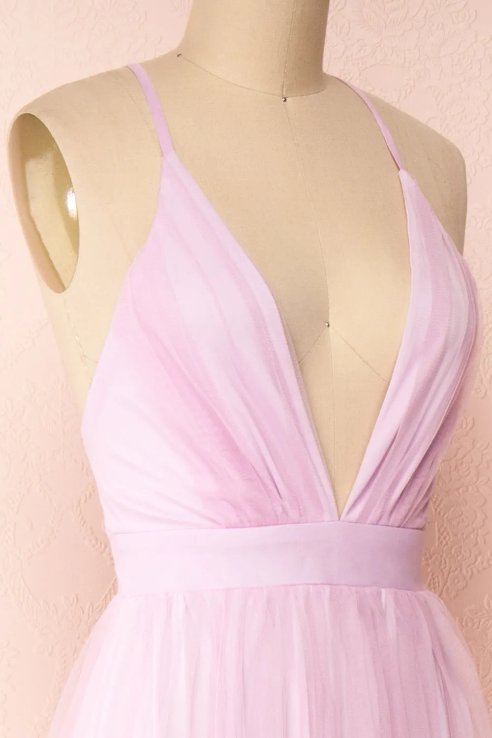 Aliki Lavender | Mesh Maxi Dress