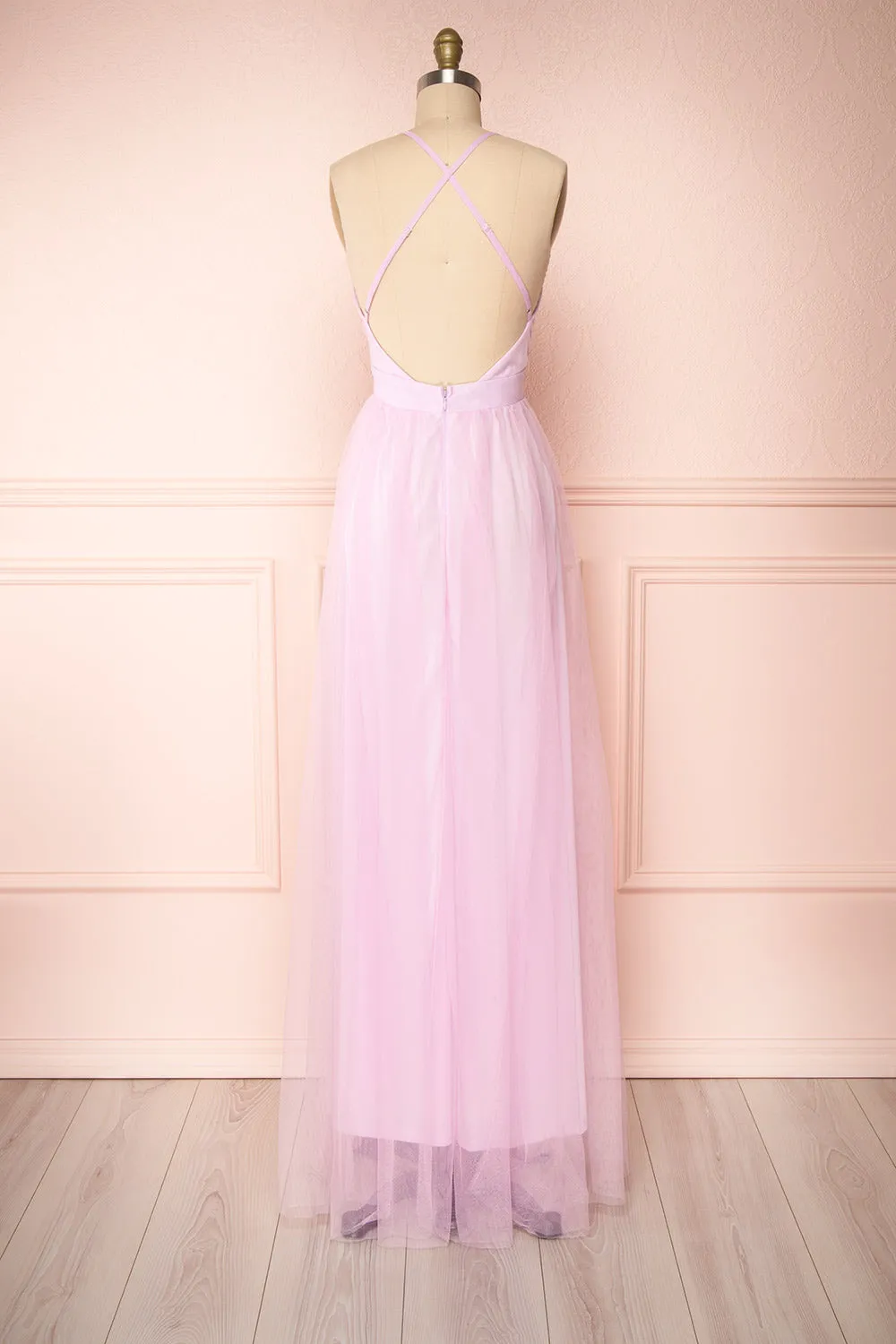 Aliki Lavender | Mesh Maxi Dress