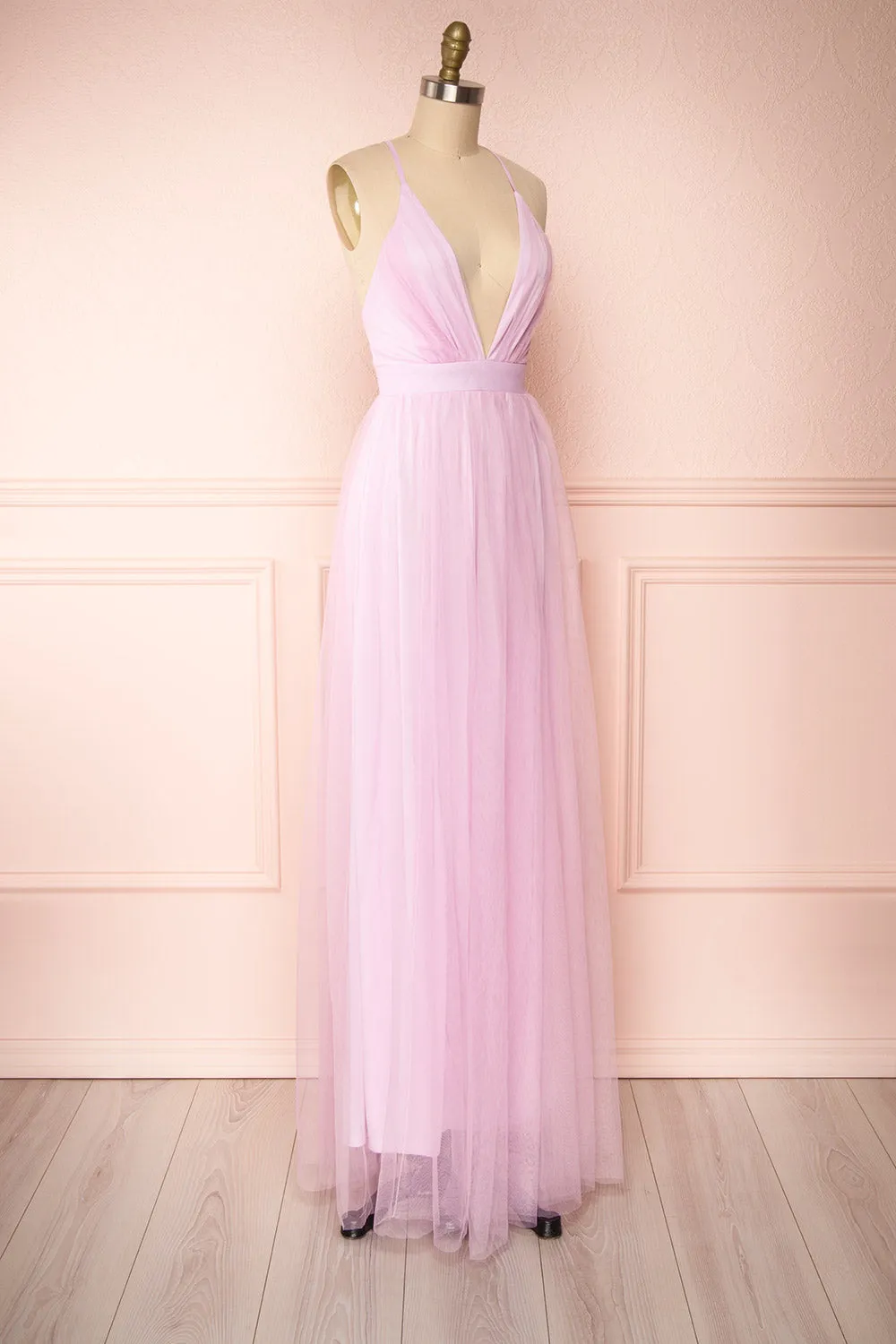 Aliki Lavender | Mesh Maxi Dress