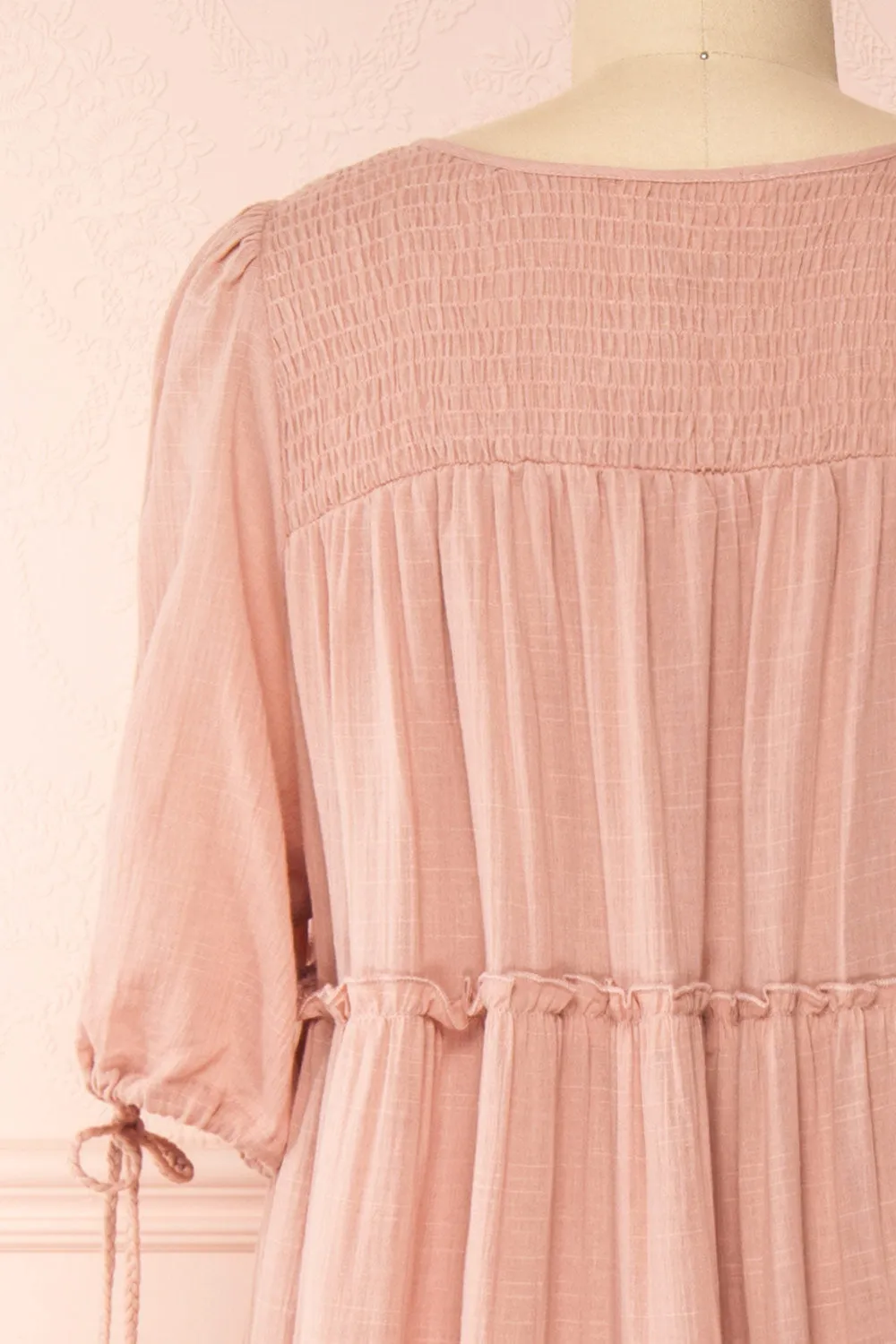 Kieu Pink | Flowy Layered Maxi Dress