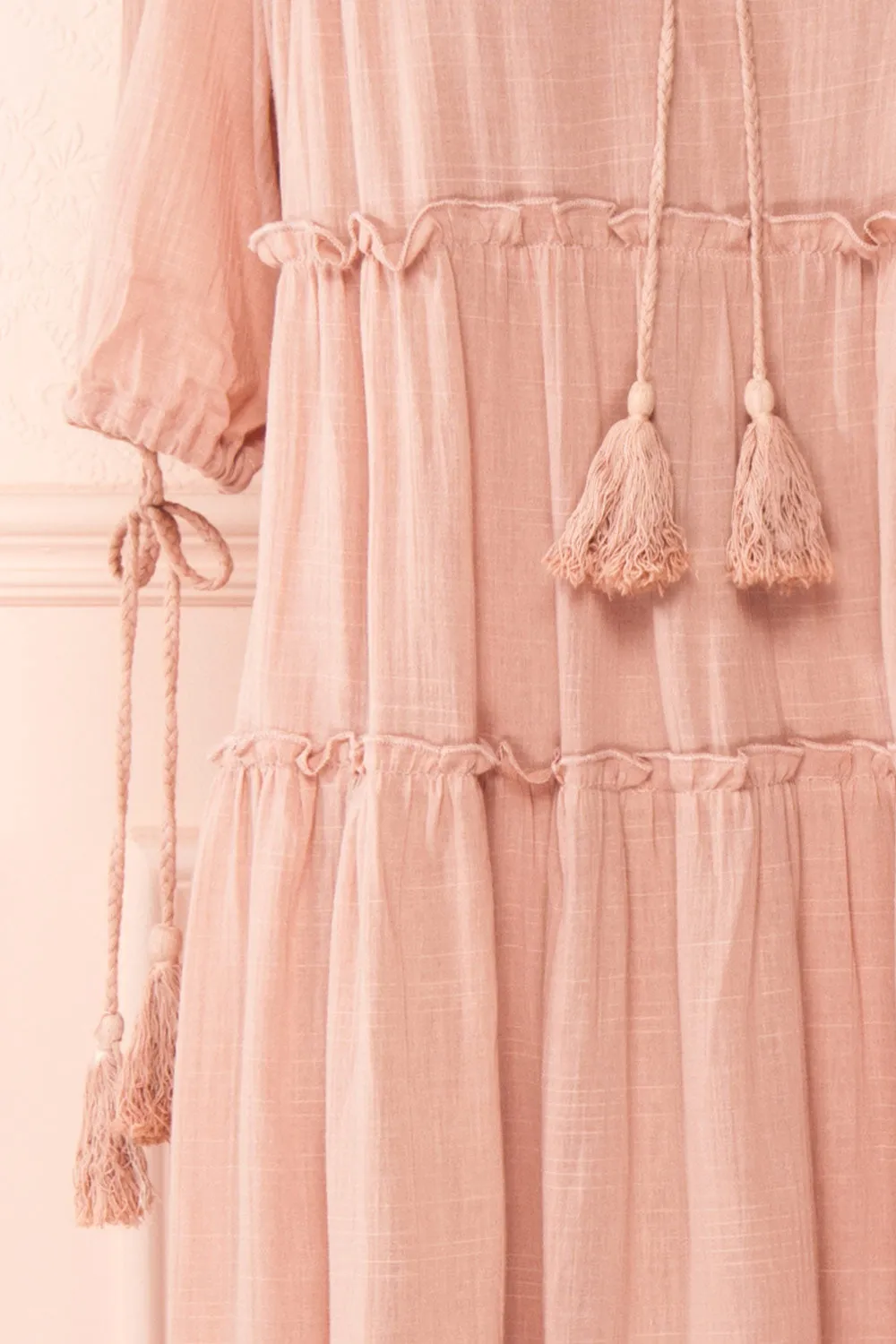 Kieu Pink | Flowy Layered Maxi Dress