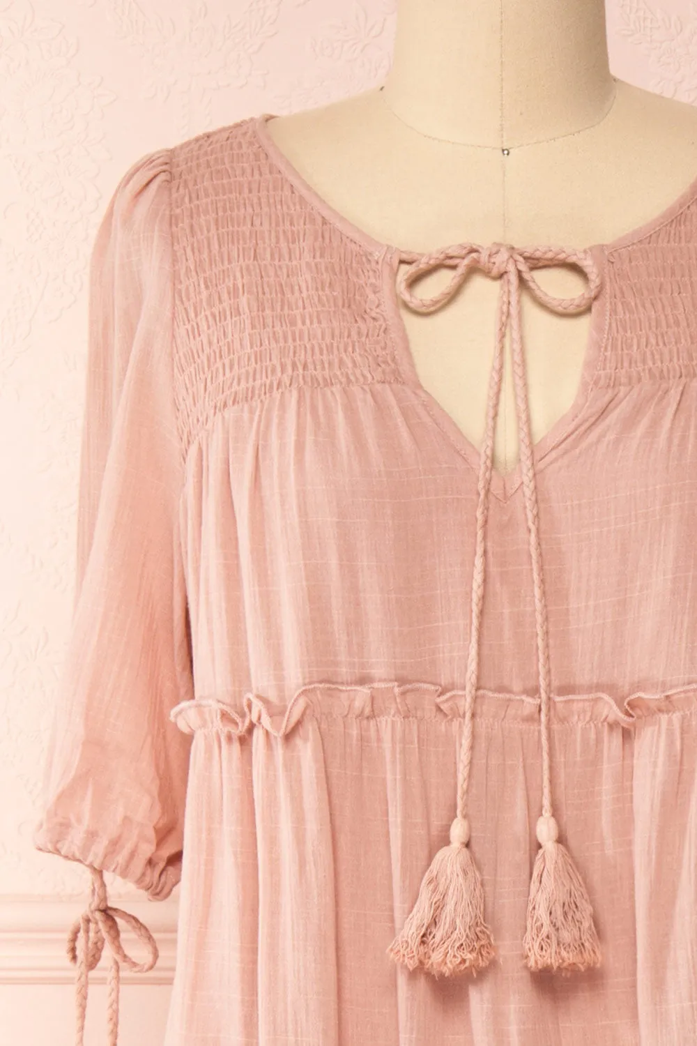 Kieu Pink | Flowy Layered Maxi Dress