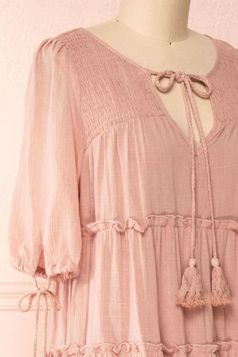 Kieu Pink | Flowy Layered Maxi Dress