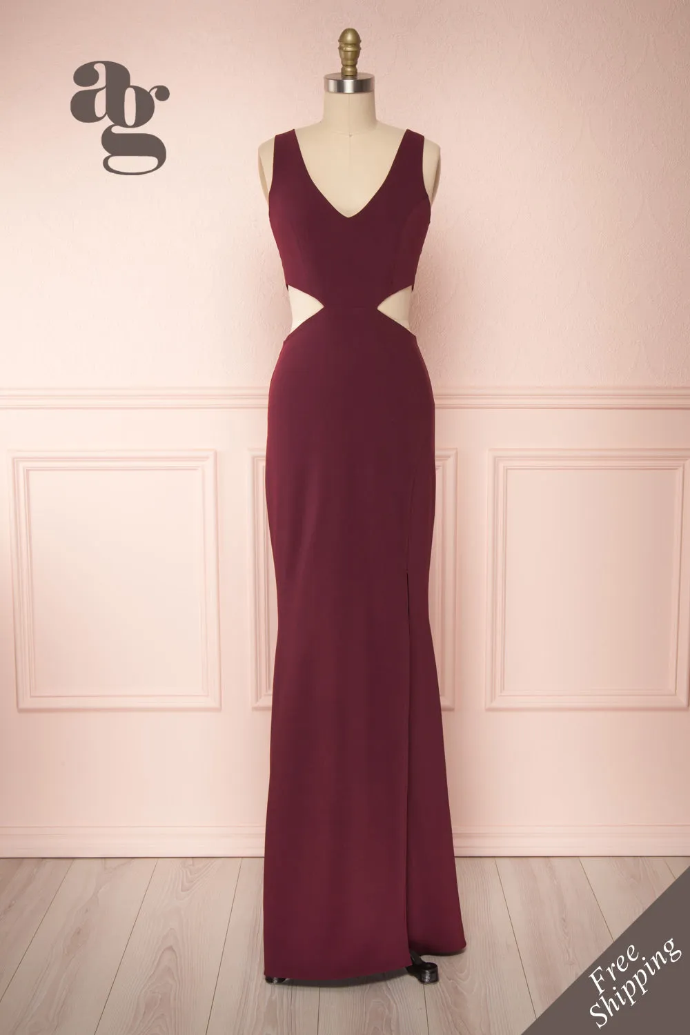 Kiira Burgundy | Mermaid Gown