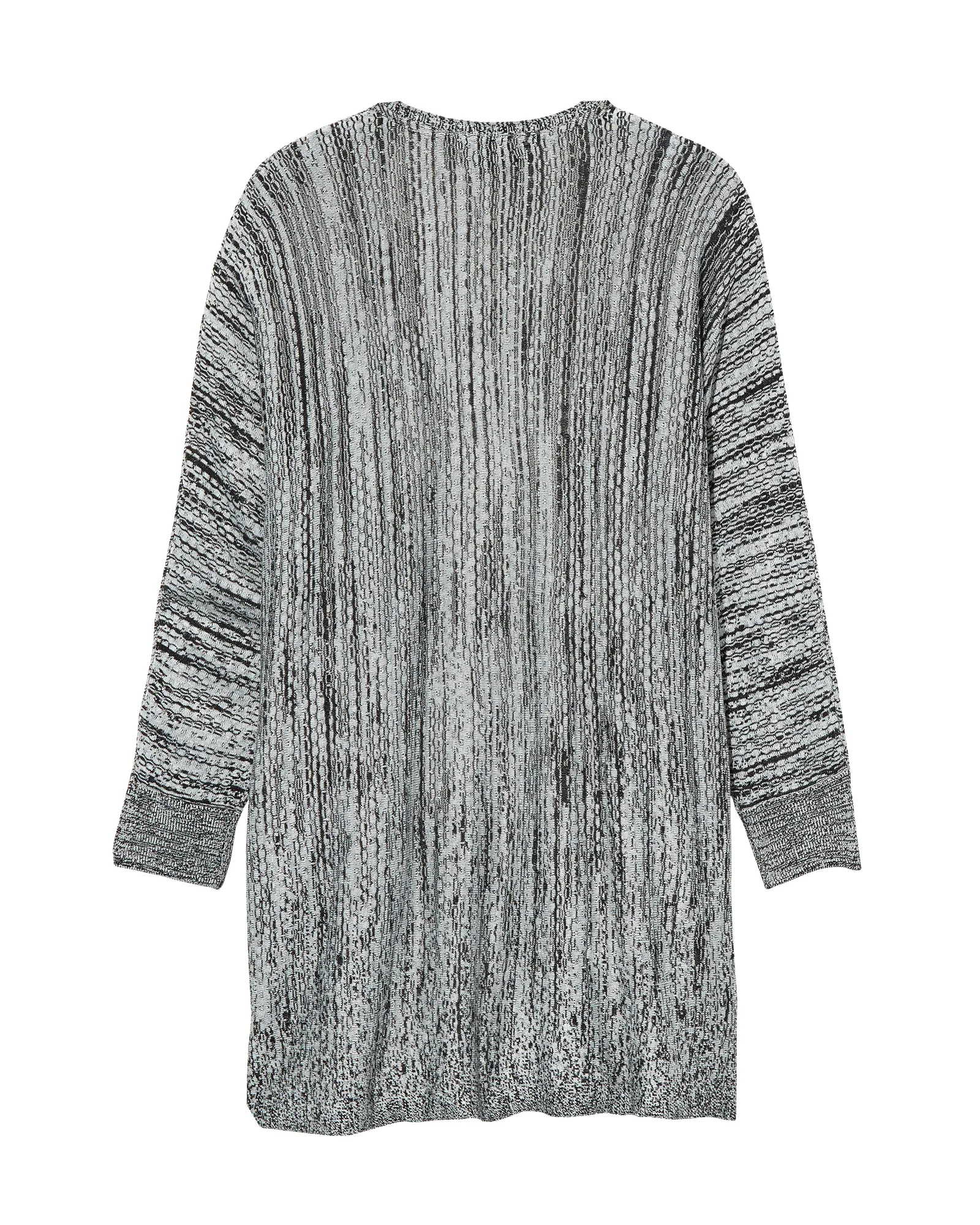 Kimberly Open Front Cardigan | Charcoal Grey / Light Grey