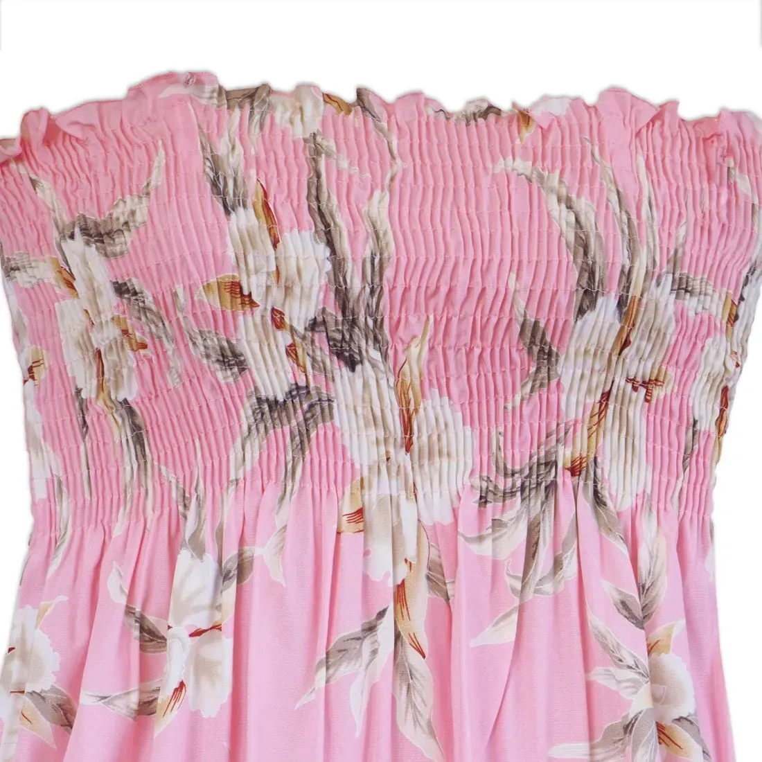 Mele Pink Maxi Hawaiian Dress