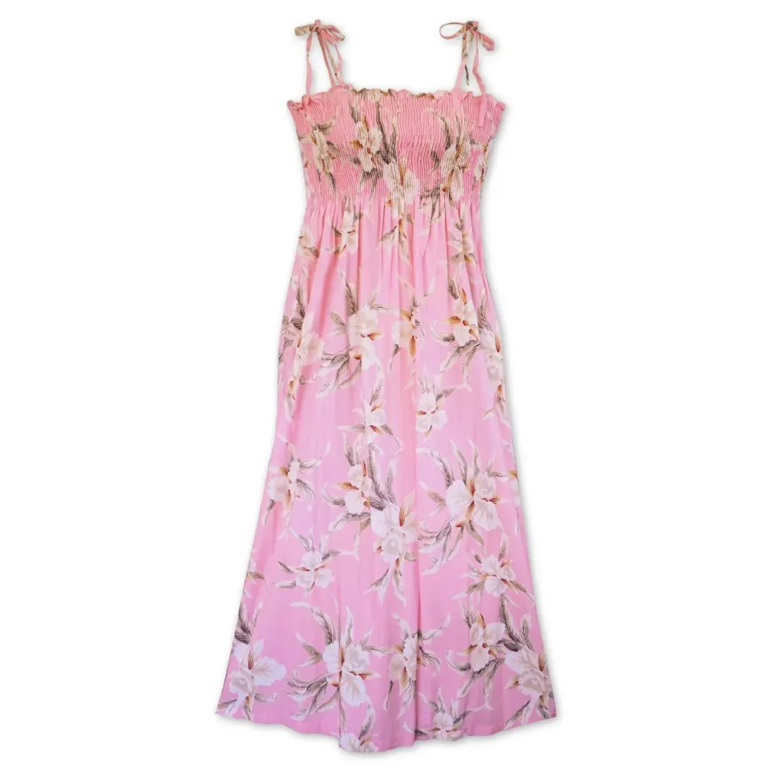 Mele Pink Maxi Hawaiian Dress