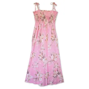 Mele Pink Maxi Hawaiian Dress