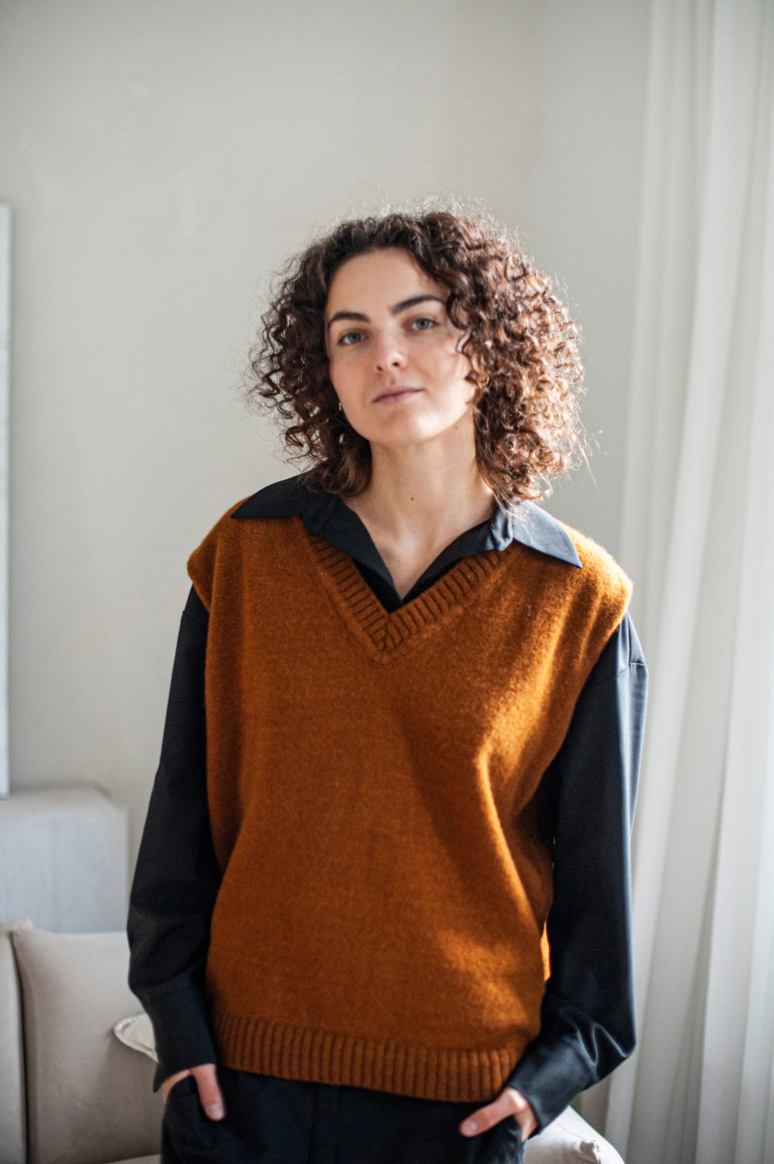 One-size Merino wool sweater vest