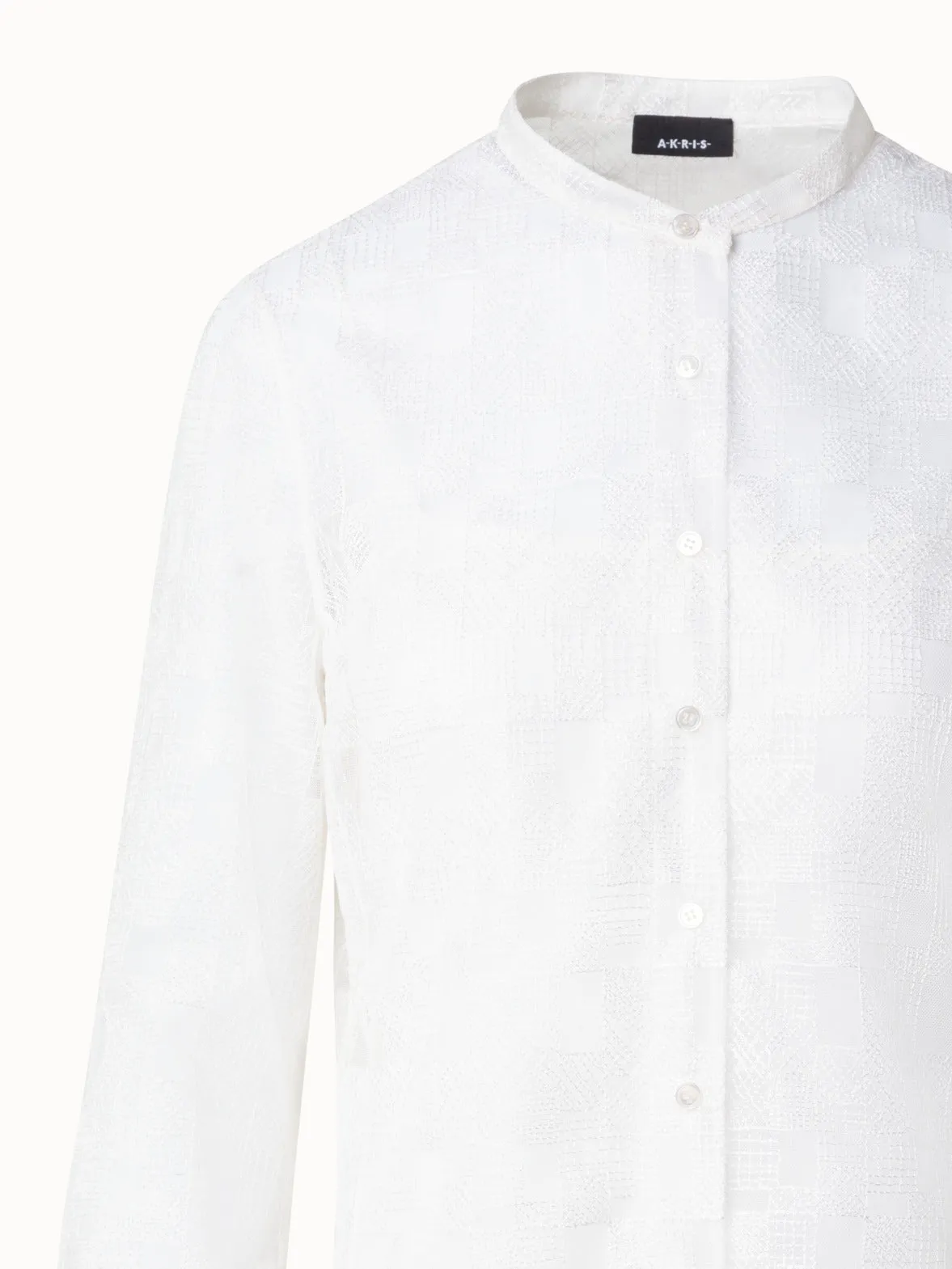 Tunic Blouse with Lizzy Grid Embroidery
